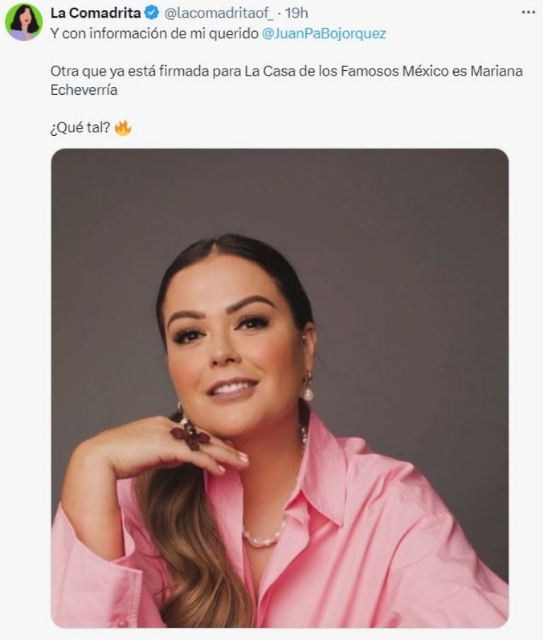 Mariana Echeverría sería parte de LCDLF México