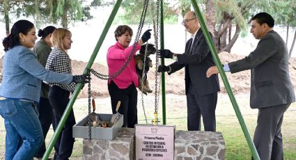 Abandono de mascotas: Delfina Gómez coloca primera piedra de Centro de Atención en Edomex