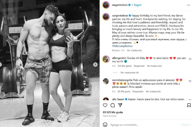 María León felicitó a su novio en Instagram