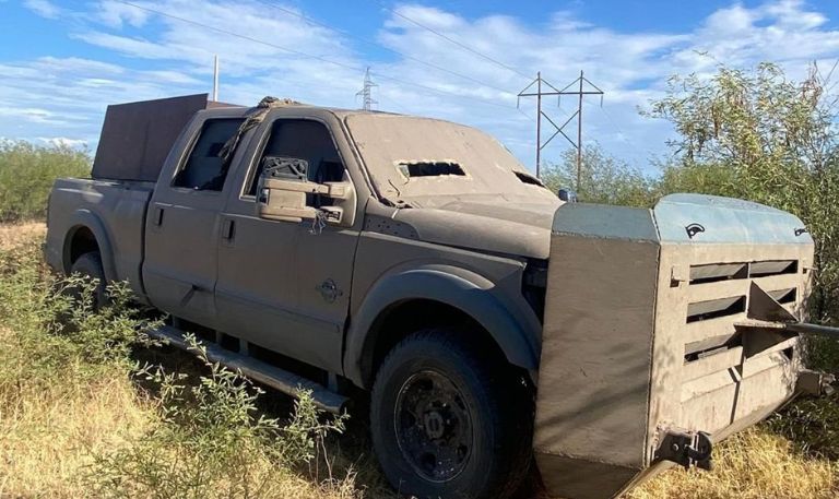 Decomisan vehículo monstruo en Caborca