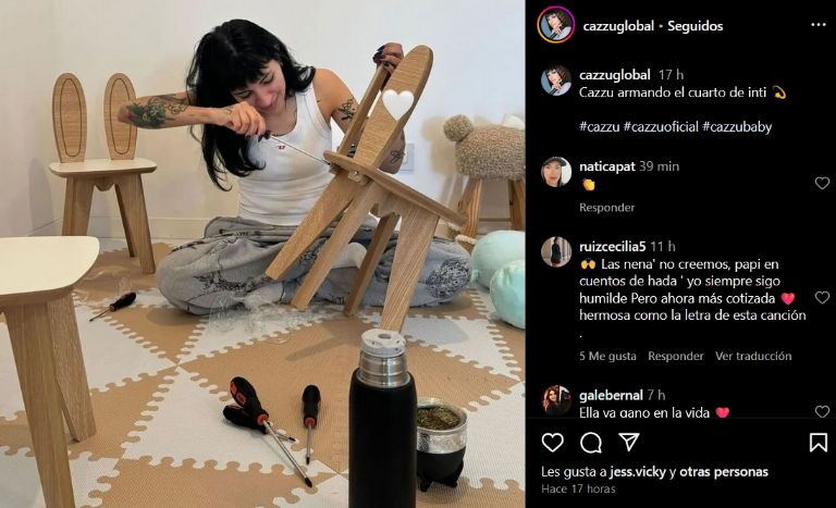 Cazzu disfruta de su etapa como madre