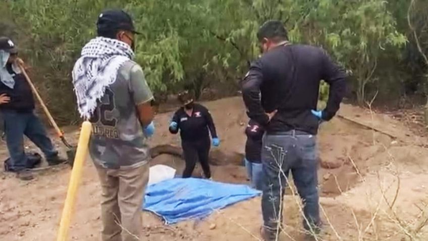 Colectivo halla restos humanos en predio de Cajeme; estaban enterrados y 'encobijados'