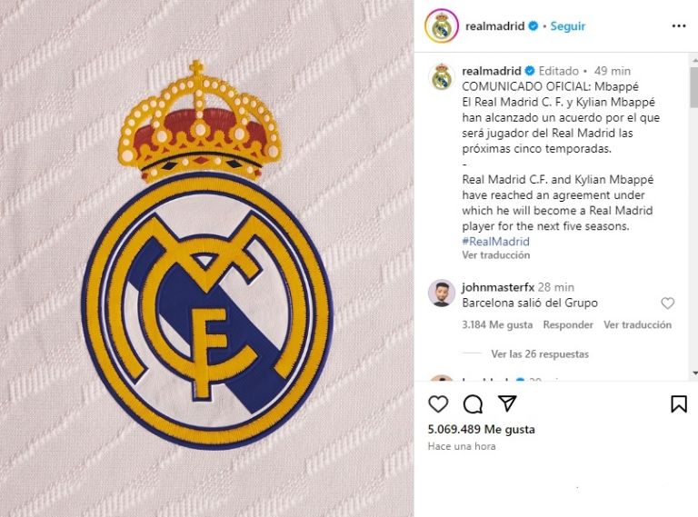 Kylian Mbappé se une al Real Madrid en un Fichaje histórico