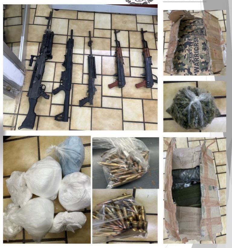 Aseguran armamento en Guaymas, Sonora. Foto: Twitter