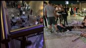 Foto ilustrativa de la nota titulada FUERTES IMÁGENES: Se derrumba terraza de bar de SLP; hay 3 muertos y 16 heridos