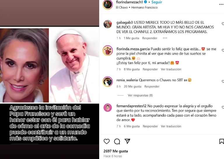 Florinda Meza dio el anuncio en Instagram