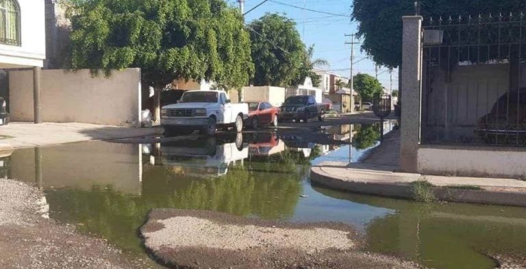 Drenajes colapsan en el municipio de Cajeme. Foto: Archivo