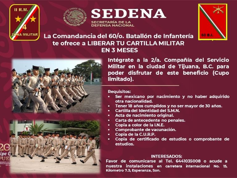 Requisitos de la Sedena