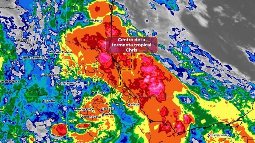 Conagua: Huracán 'Beryl' es categoría 3; Depresión Tropical 'Chris', en el Valle de México