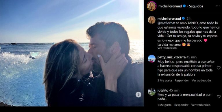 Michelle Renaud presume su romance con Matías Novoa
