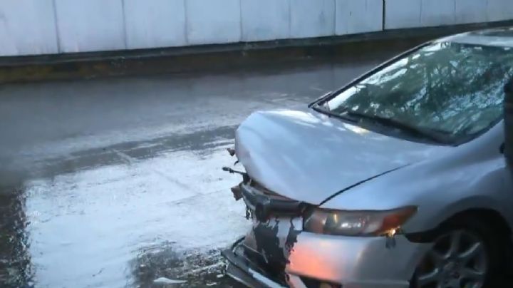 Caos en CDMX: Intensas lluvias provocan fuerte accidente vehicular en Río Churubusco