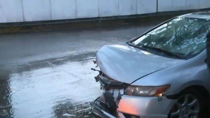 Caos en CDMX: Intensas lluvias provocan fuerte accidente vehicular en Río Churubusco
