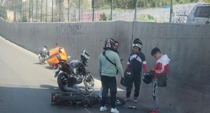 Fatídico Accidente en la México-Puebla provoca caos: Motociclista muere al derrapar