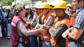 Foto ilustrativa de la nota titulada Tras inundaciones en Chimalhuacán, Delfina Gómez inicia con trabajos de pavimentación