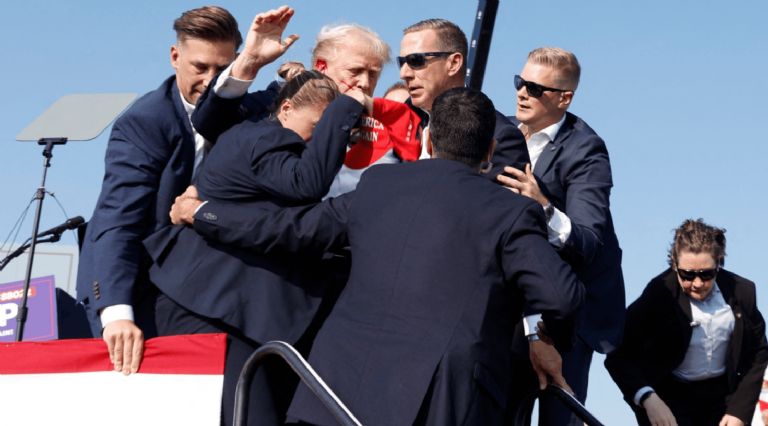 Claudia Sheinbaum reacciona al accidente de Donald Trump