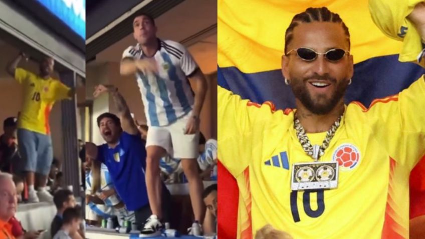 VIDEO: Maluma pierde el control en la Copa América y se pelea con aficionados de Argentina