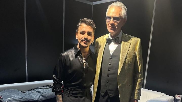 VIDEO: Christian Nodal impacta al cantar ópera junto a Andrea Bocelli