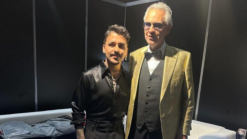 VIDEO: Christian Nodal impacta al cantar ópera junto a Andrea Bocelli