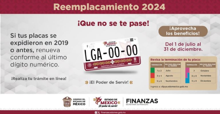 Reemplacamiento Edomex 2024