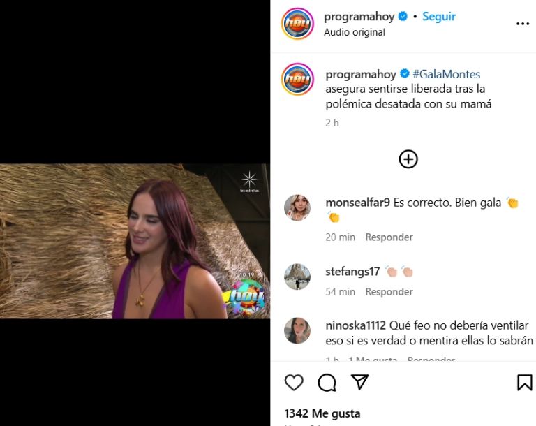 Gala Montes se dijo liberado tras haberse distanciado de su madre