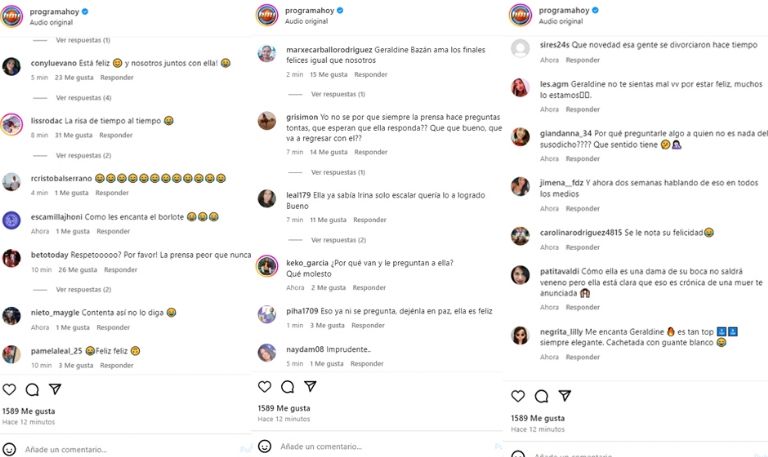 Geraldine Bazán reacciona al rompimiento de Gabriel e Irina Baeva