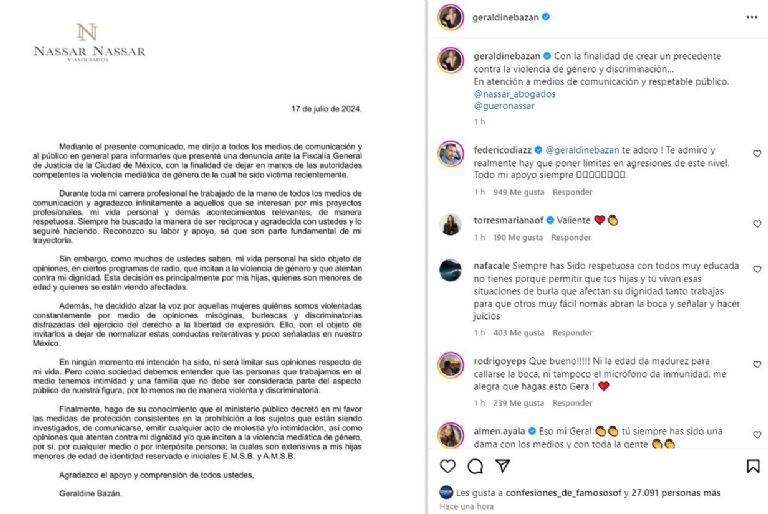 Geraldine Bazán gana batalla legal contra Maxine Woodside