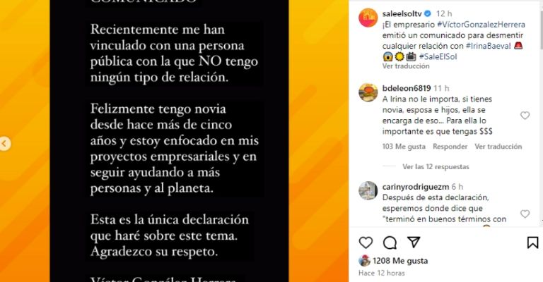 Víctor González, heredero de Dr Simi, habla de su romance con Irina Baeva
