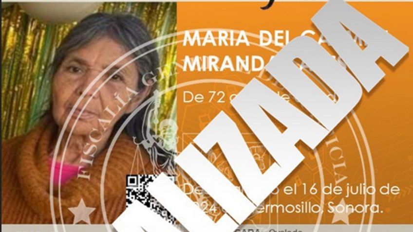 Sonora: Tras pasar días desaparecida, hallan el cuerpo de María Del Carmen; tenía Alzheimer