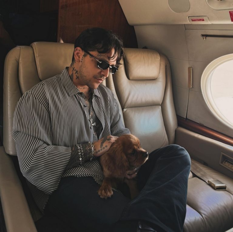 Nodal presume fotografías de su perrito 'Chichi'