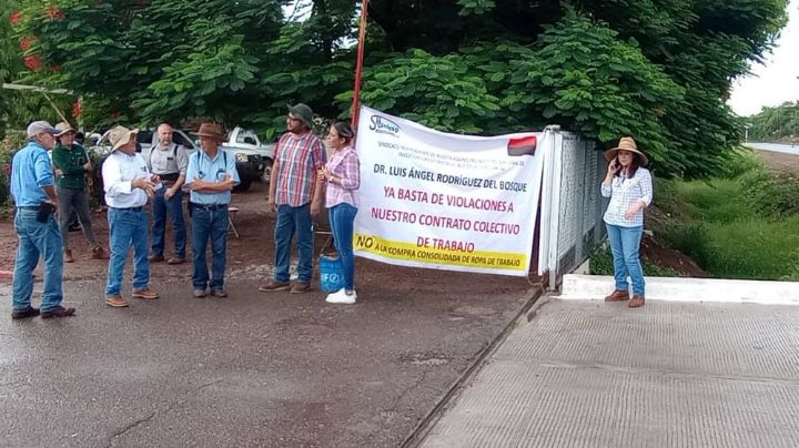 Investigadores de Inifap en el Valle del Yaqui se manifiestan, exigen se cumpla su contrato colectivo