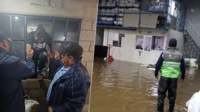 Lluvias provocan caos en Tlalpan: Familia queda atrapada tras derrumbe en su hogar