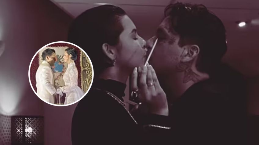 Filtran más FOTOS de la boda de Ángela Aguilar y Christian Nodal; Pepe Aguilar la entregó en el altar