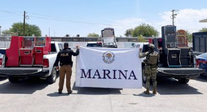 Aseguran 16 máquinas tragamonedas ilegales y detienen a mujer en San Luis Río Colorado