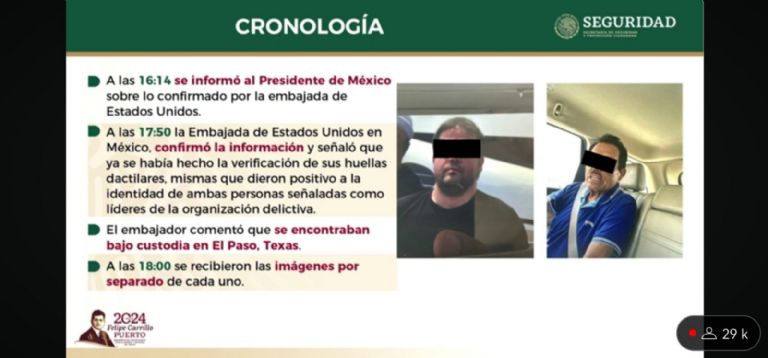 SSPC informa sobre detención de 'El Mayo' e hijo de Joaquín Guzmán López. Foto: Gobierno de México