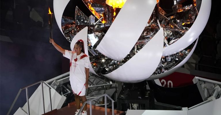 Elle encendió el pebetero en Tokio 2020