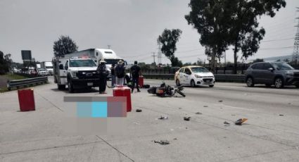 Fatal accidente en la México-Querétaro: Dos motociclistas derrapan en Tepotzotlán