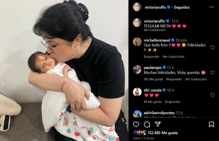 Victoria Ruffo presume primer fotografía con Tessa