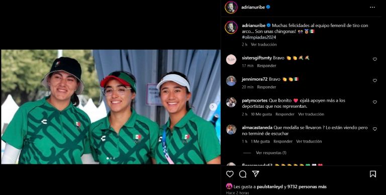 Adrián Uribe le envía mensaje a equipo de tiro con arco