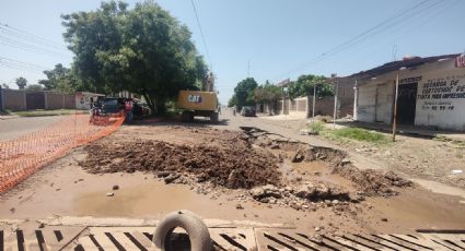 Ciudad Obregón: Nuevo socavón se forma en la colonia Libertad, autoridades inician la rehabilitación