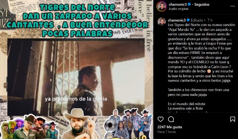 Los Tigres del Norte hacen tiradera contra cantantes del regional mexicano