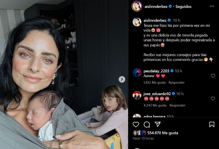 Aislinn Derbez presume fotografía con Tessa