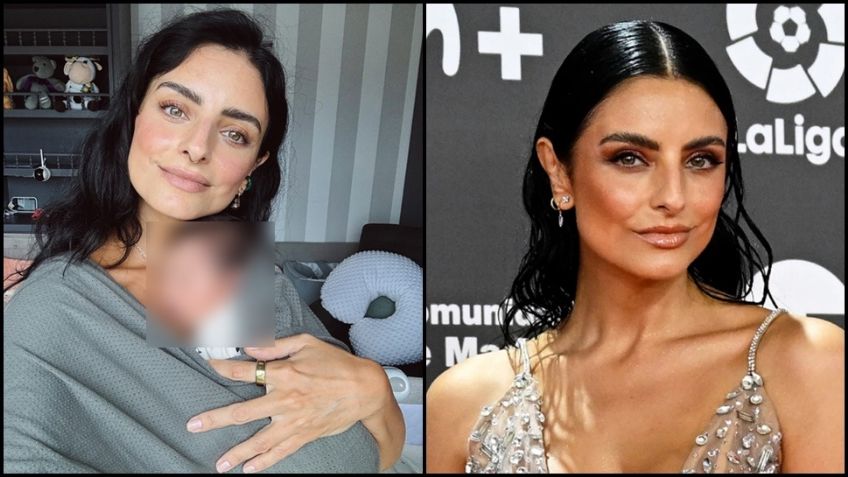 Tras viaje a África, Aislinn Derbez se deja ver con nuevo bebé y pide consejos a sus fans