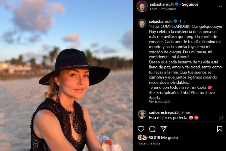 Sebastián Rulli le envía tierno mensaje de cumpleaños a Angelique Boyer