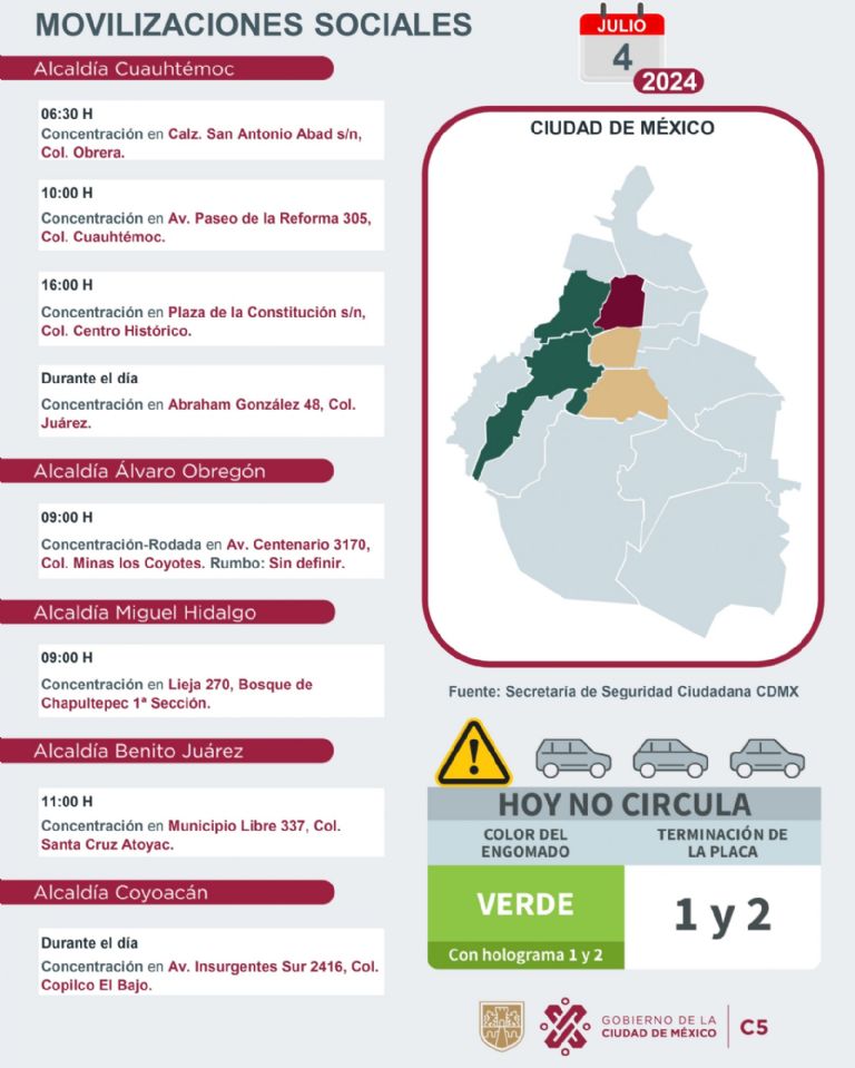 Tráfico en CDMX hoy 04 de julio