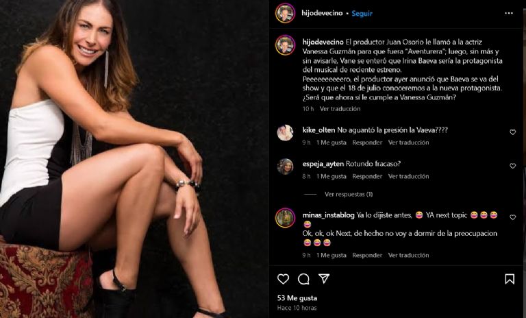 Juan Osorio buscaría a Vanessa Guzmán para el papel de Irina Baeva