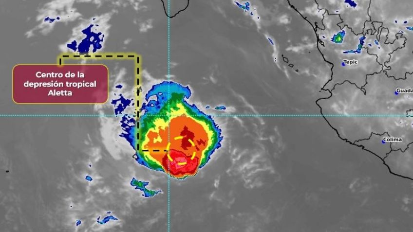 Depresión Tropical 'Aletta' HOY viernes 5 de julio: Conagua informa su ubicación y fuerza