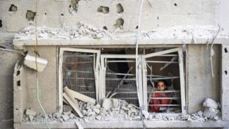 Bombardeo en Palestina