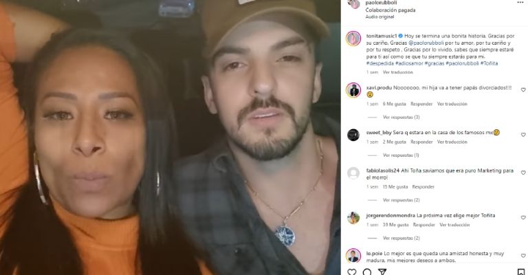 Exnovio de Toñita revela si su ruptura fue por supuestamente salir del clóset