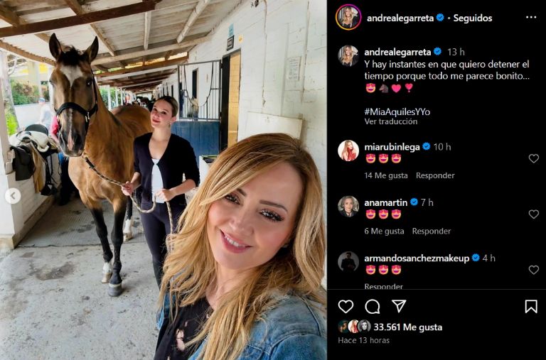 Andrea Legarreta presume momento con Mía Rubín 