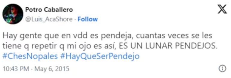 Hace años se mostró irritado por las constantes preguntas acerca de su ojo
